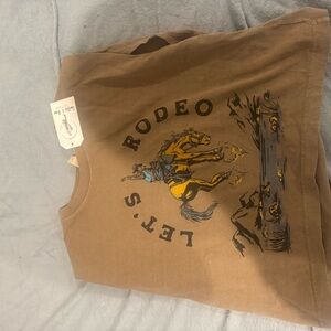 American Apparel Tan Graphic Tee